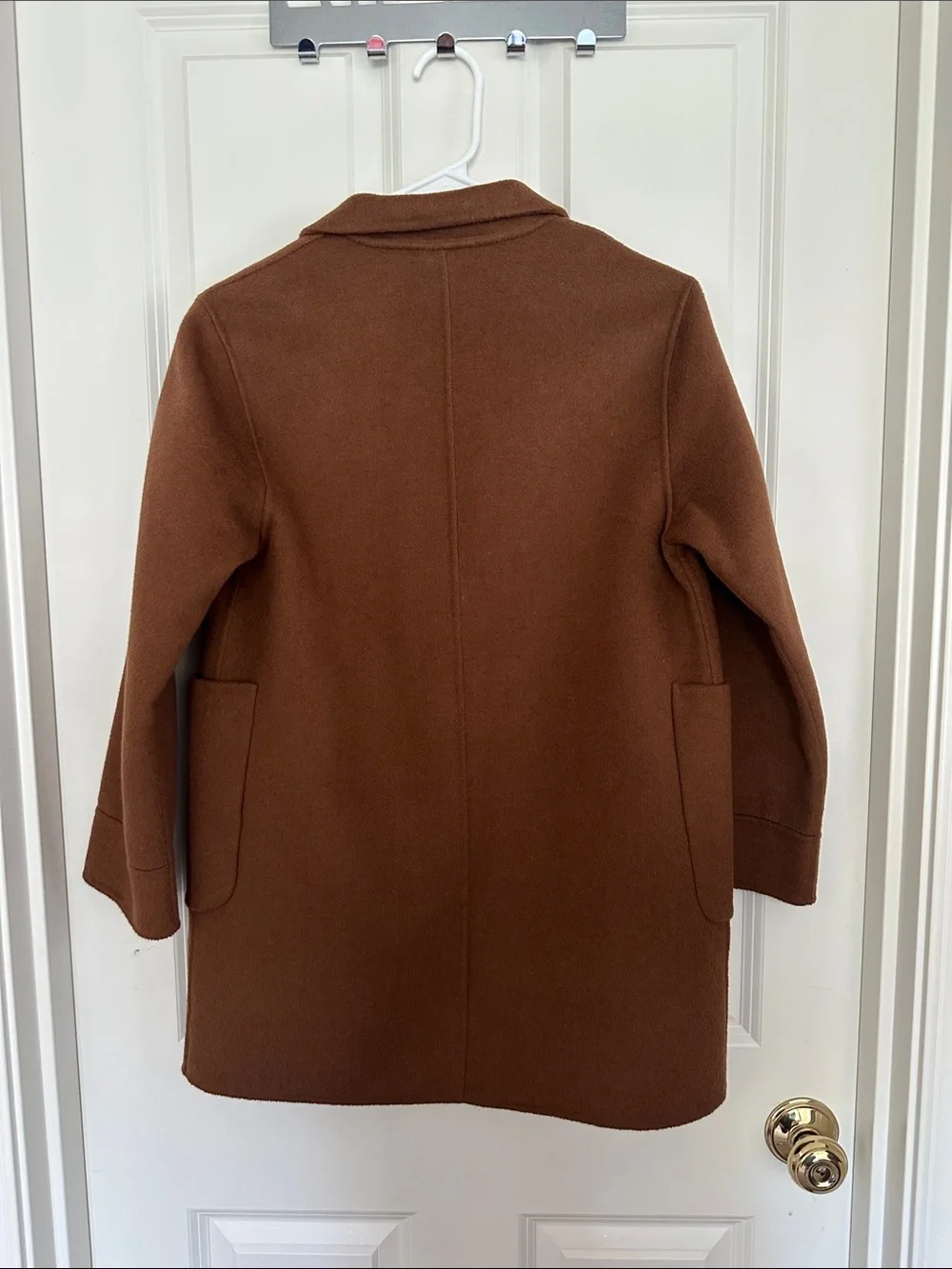 Zara Kids Camel Brown Single-Button Pea Coat